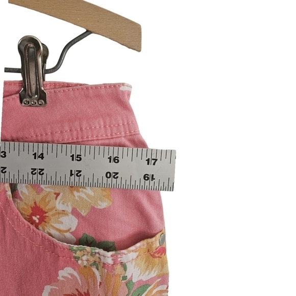 Charter Club Floral Pink Classic Stretch Jeans Size 14 - Picture 4 of 7
